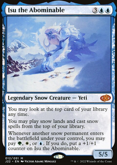 Isu the Abominable, Jumpstart 2022 #12, Magic: The Gathering card