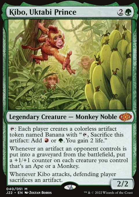 Kibo, Uktabi Prince, Jumpstart 2022 #40, Magic: The Gathering card