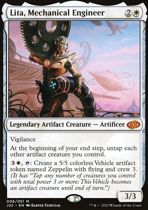 Lita, Mechanical Engineer, Jumpstart 2022 #6, Magic: The Gathering card