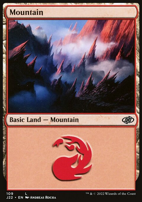 Mountain, Jumpstart 2022 #109, Magic: The Gathering card