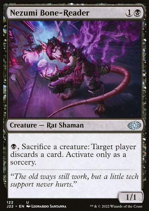 Nezumi Bone-Reader, Jumpstart 2022 #122, Magic: The Gathering card