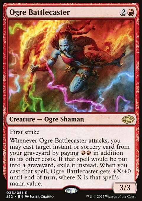 Ogre Battlecaster, Jumpstart 2022 #36, Magic: The Gathering card