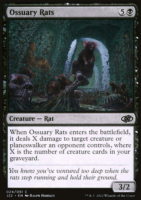 Ossuary Rats, Jumpstart 2022 #24, Magic: The Gathering card