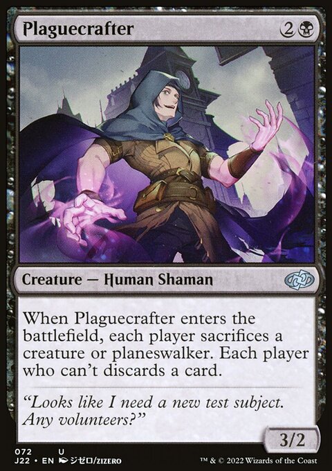 Plaguecrafter, Jumpstart 2022 #72, Magic: The Gathering card
