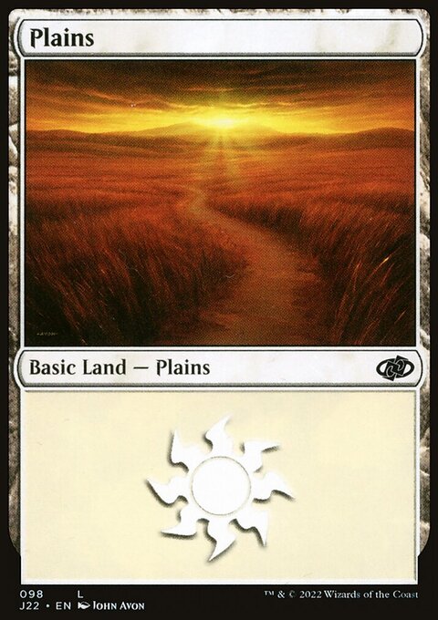 Plains, Jumpstart 2022 #98, Magic: The Gathering card