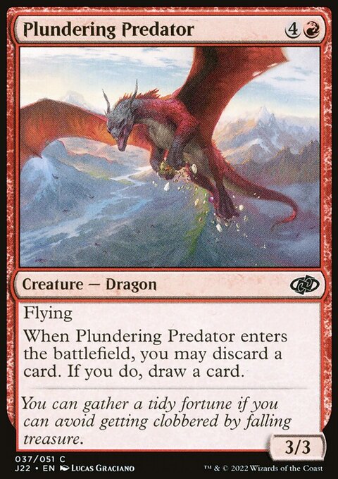 Plundering Predator, Jumpstart 2022 #37, Magic: The Gathering card