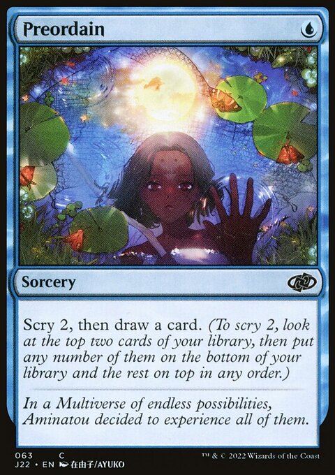 Preordain, Jumpstart 2022 #63, Magic: The Gathering card