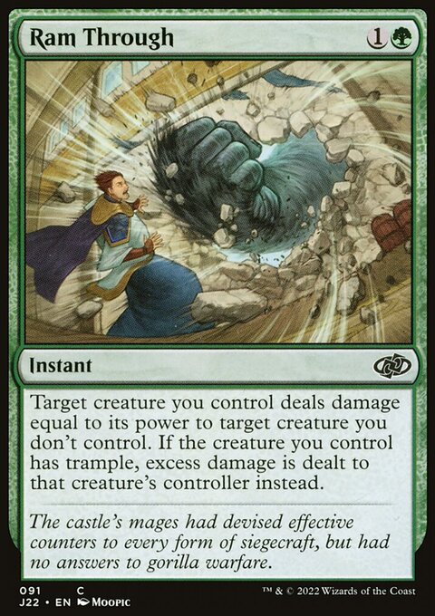 Ram Through, Jumpstart 2022 #91, Magic: The Gathering card