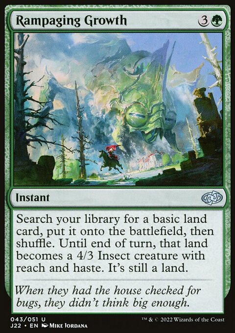 Rampaging Growth, Jumpstart 2022 #43, Magic: The Gathering card