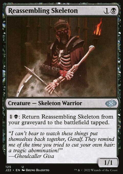 Reassembling Skeleton, Jumpstart 2022 #125, Magic: The Gathering card