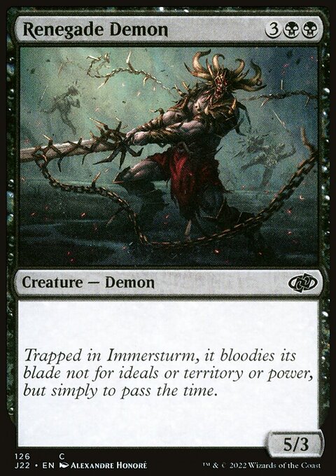 Renegade Demon, Jumpstart 2022 #126, Magic: The Gathering card