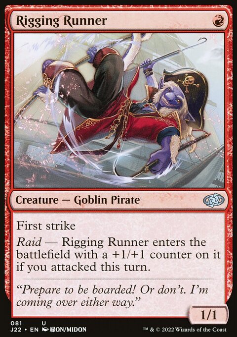 Rigging Runner, Jumpstart 2022 #81, Magic: The Gathering card