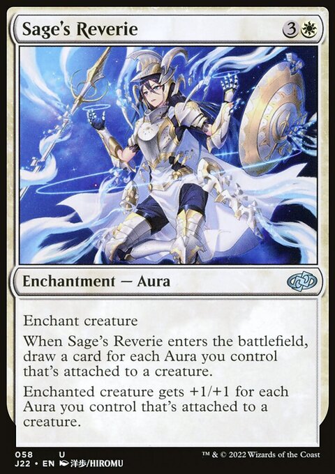Sage's Reverie, Jumpstart 2022 #58, Magic: The Gathering card