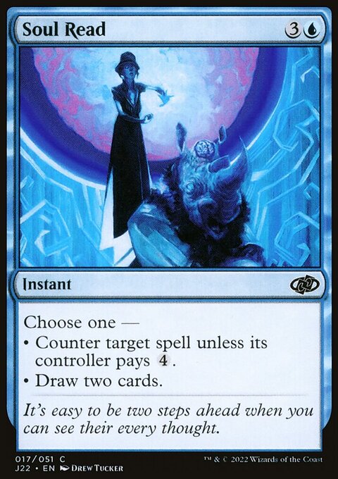 Soul Read, Jumpstart 2022 #17, Magic: The Gathering card