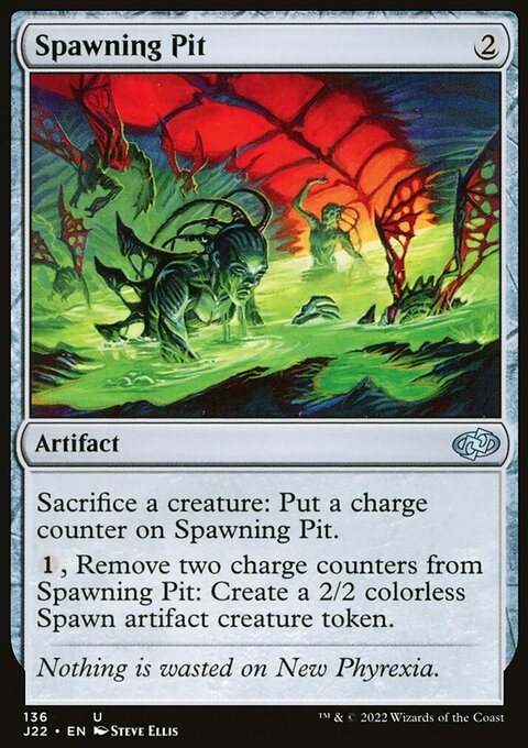 Spawning Pit, Jumpstart 2022 #136, Magic: The Gathering card