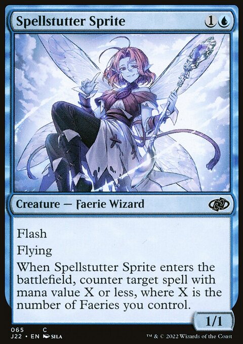 Spellstutter Sprite, Jumpstart 2022 #65, Magic: The Gathering card