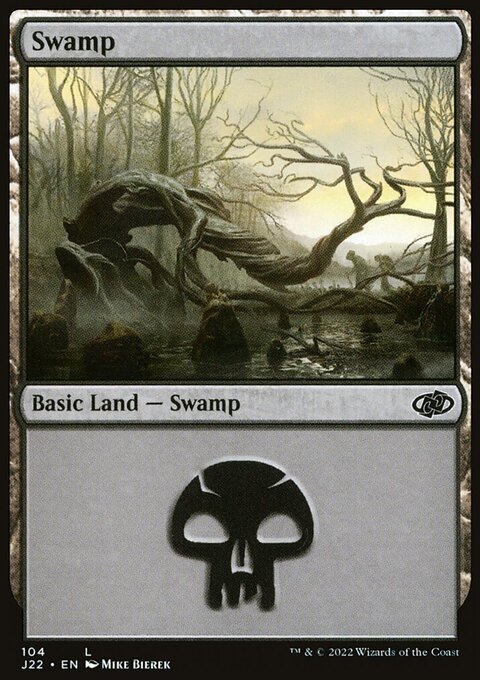 Swamp, Jumpstart 2022 #104, Magic: The Gathering card
