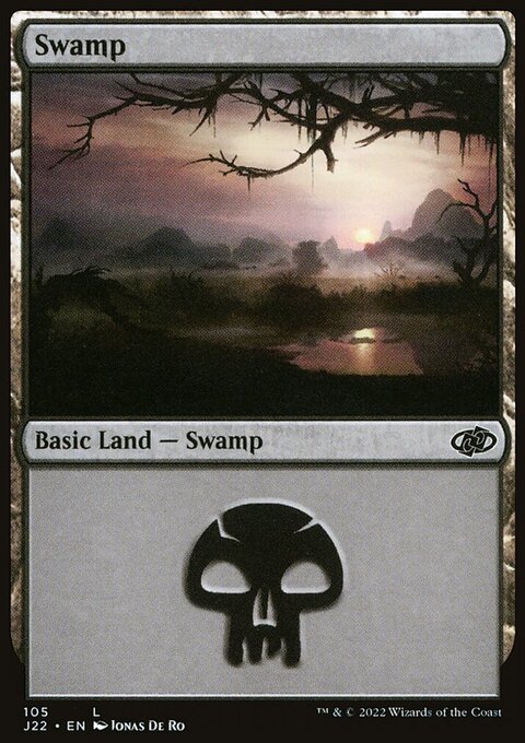 Swamp, Jumpstart 2022 #105, Magic: The Gathering card