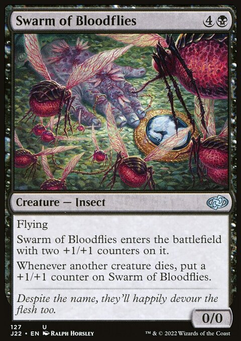 Swarm of Bloodflies, Jumpstart 2022 #127, Magic: The Gathering card