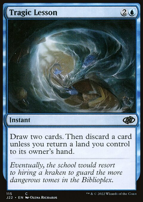 Tragic Lesson, Jumpstart 2022 #115, Magic: The Gathering card