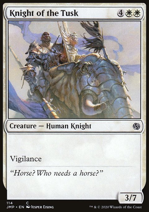 Knight of the Tusk, Jumpstart #114, Magic: The Gathering card