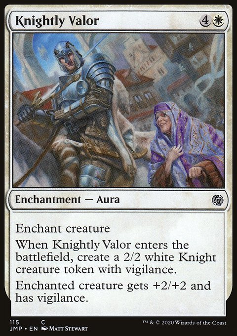 Knightly Valor, Jumpstart #115, Magic: The Gathering card