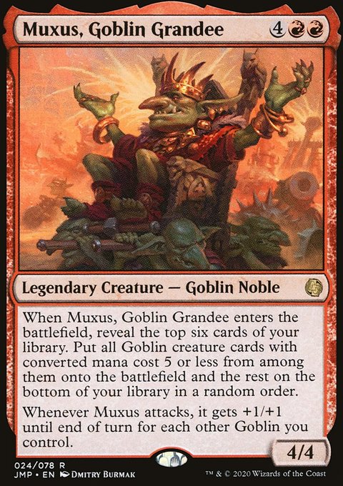 Muxus, Goblin Grandee, Jumpstart #24, Magic: The Gathering card
