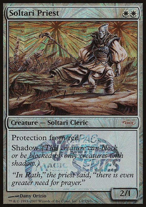 Soltari Priest, Junior APAC Series #1U07, Magic: The Gathering card