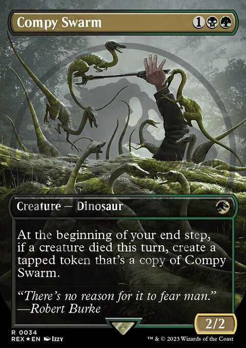 Compy Swarm, Jurassic World Collection #34, Magic: The Gathering card