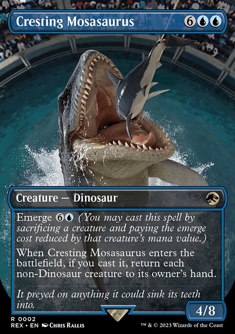 Cresting Mosasaurus, Jurassic World Collection #2, Magic: The Gathering card