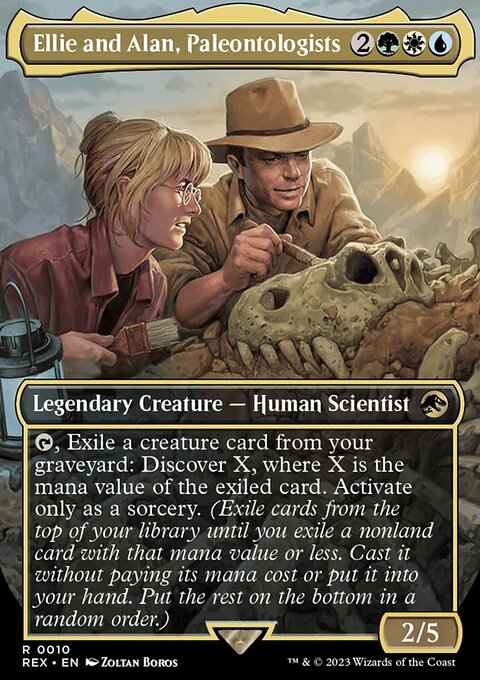 Ellie and Alan, Paleontologists, Jurassic World Collection #10, Magic: The Gathering card