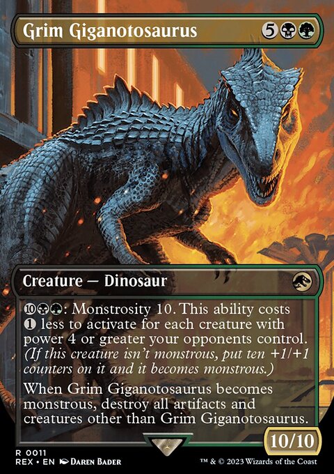 Grim Giganotosaurus, Jurassic World Collection #11, Magic: The Gathering card