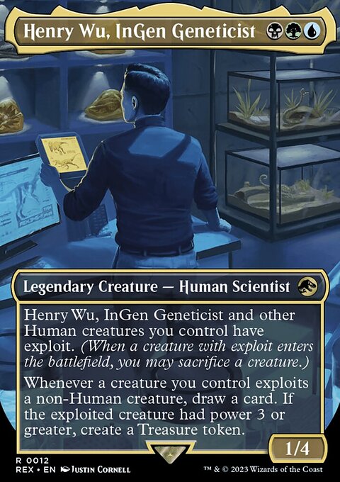 Henry Wu, InGen Geneticist, Jurassic World Collection #12, Magic: The Gathering card