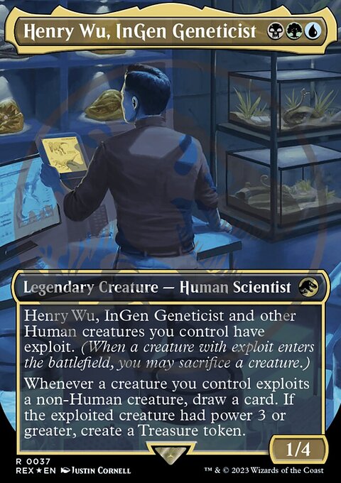 Henry Wu, InGen Geneticist, Jurassic World Collection #37, Magic: The Gathering card