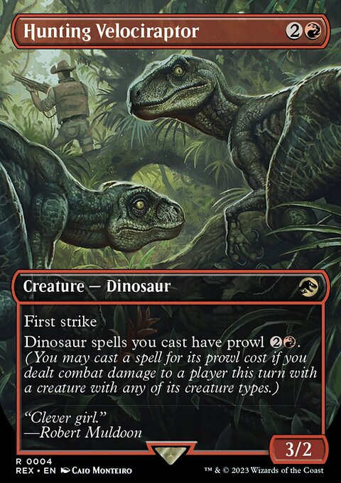 Hunting Velociraptor, Jurassic World Collection #4, Magic: The Gathering card