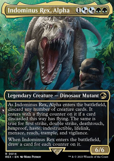 Indominus Rex, Alpha, Jurassic World Collection #14, Magic: The Gathering card