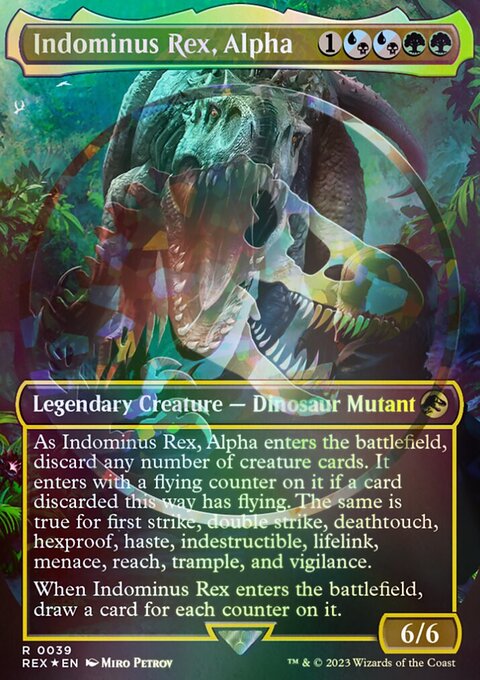 Indominus Rex, Alpha, Jurassic World Collection #39, Magic: The Gathering card