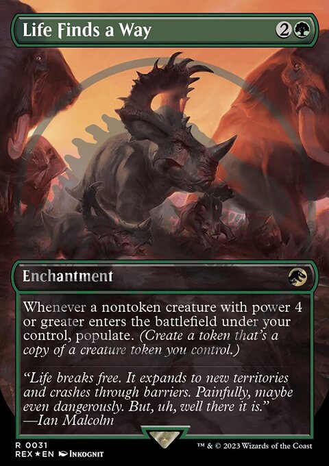 Life Finds a Way, Jurassic World Collection #31, Magic: The Gathering card