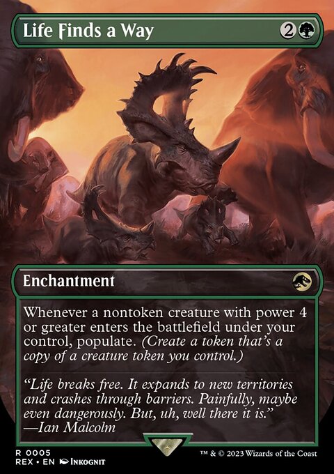 Life Finds a Way, Jurassic World Collection #5, Magic: The Gathering card