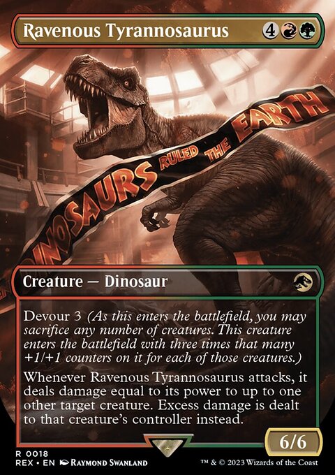 Ravenous Tyrannosaurus, Jurassic World Collection #18, Magic: The Gathering card