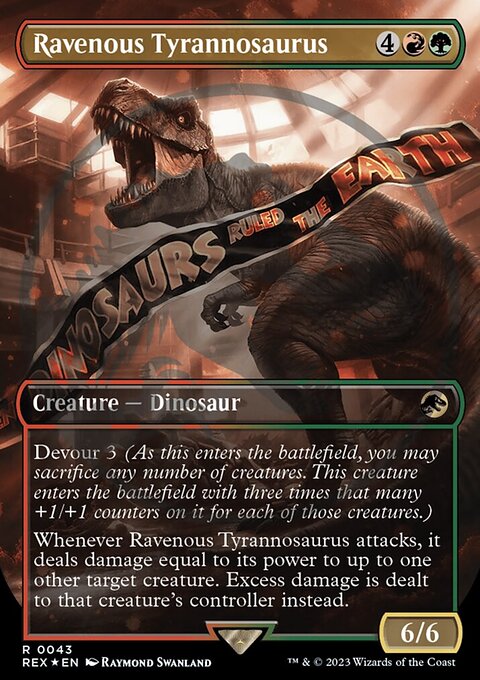 Ravenous Tyrannosaurus, Jurassic World Collection #43, Magic: The Gathering card
