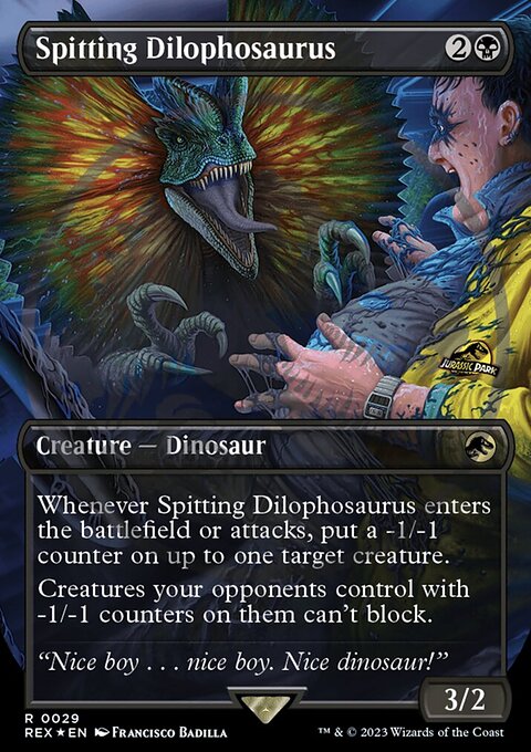 Spitting Dilophosaurus, Jurassic World Collection #29, Magic: The Gathering card