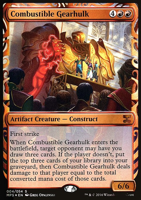 Combustible Gearhulk, Kaladesh Inventions #4, Magic: The Gathering card