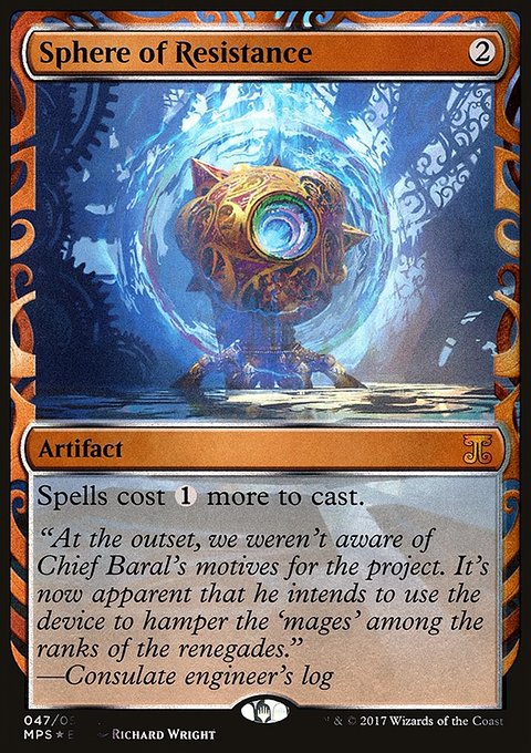 Sphere of Resistance, Kaladesh Inventions #47, Magic: The Gathering card