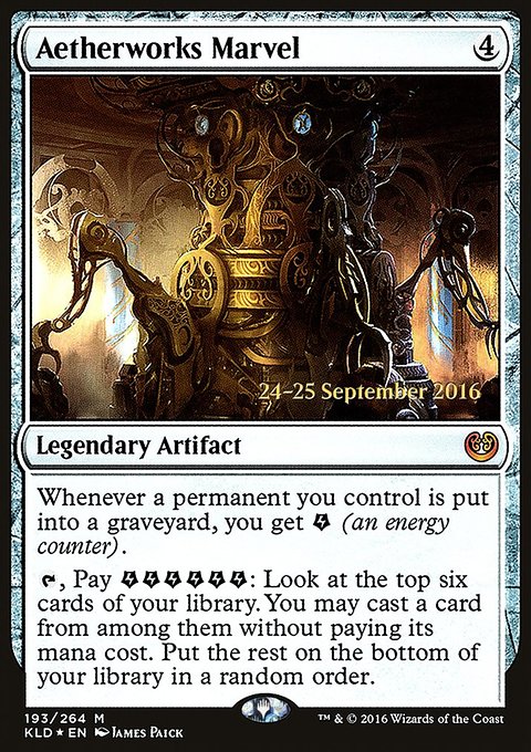 Aetherworks Marvel, Kaladesh Promos #193s, Magic: The Gathering card