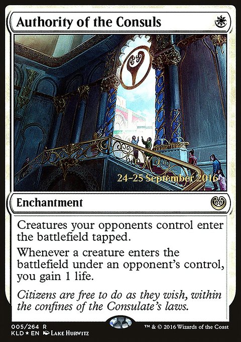Authority of the Consuls, Kaladesh Promos #5s, Magic: The Gathering card