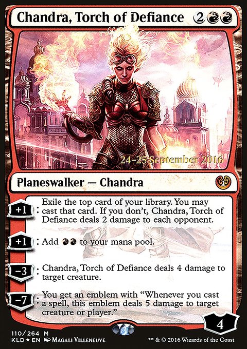 Chandra, Torch of Defiance, Kaladesh Promos #110s, Magic: The Gathering card