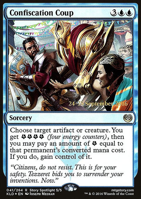 Confiscation Coup, Kaladesh Promos #41s, Magic: The Gathering card