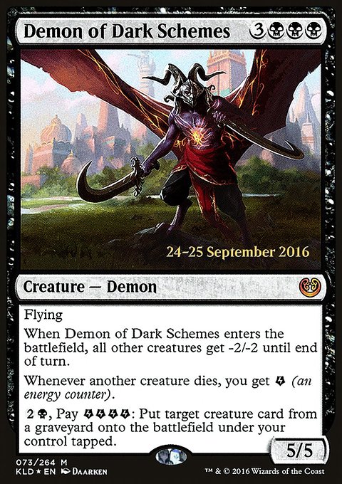 Demon of Dark Schemes, Kaladesh Promos #73s, Magic: The Gathering card