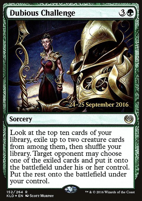 Dubious Challenge, Kaladesh Promos #152s, Magic: The Gathering card